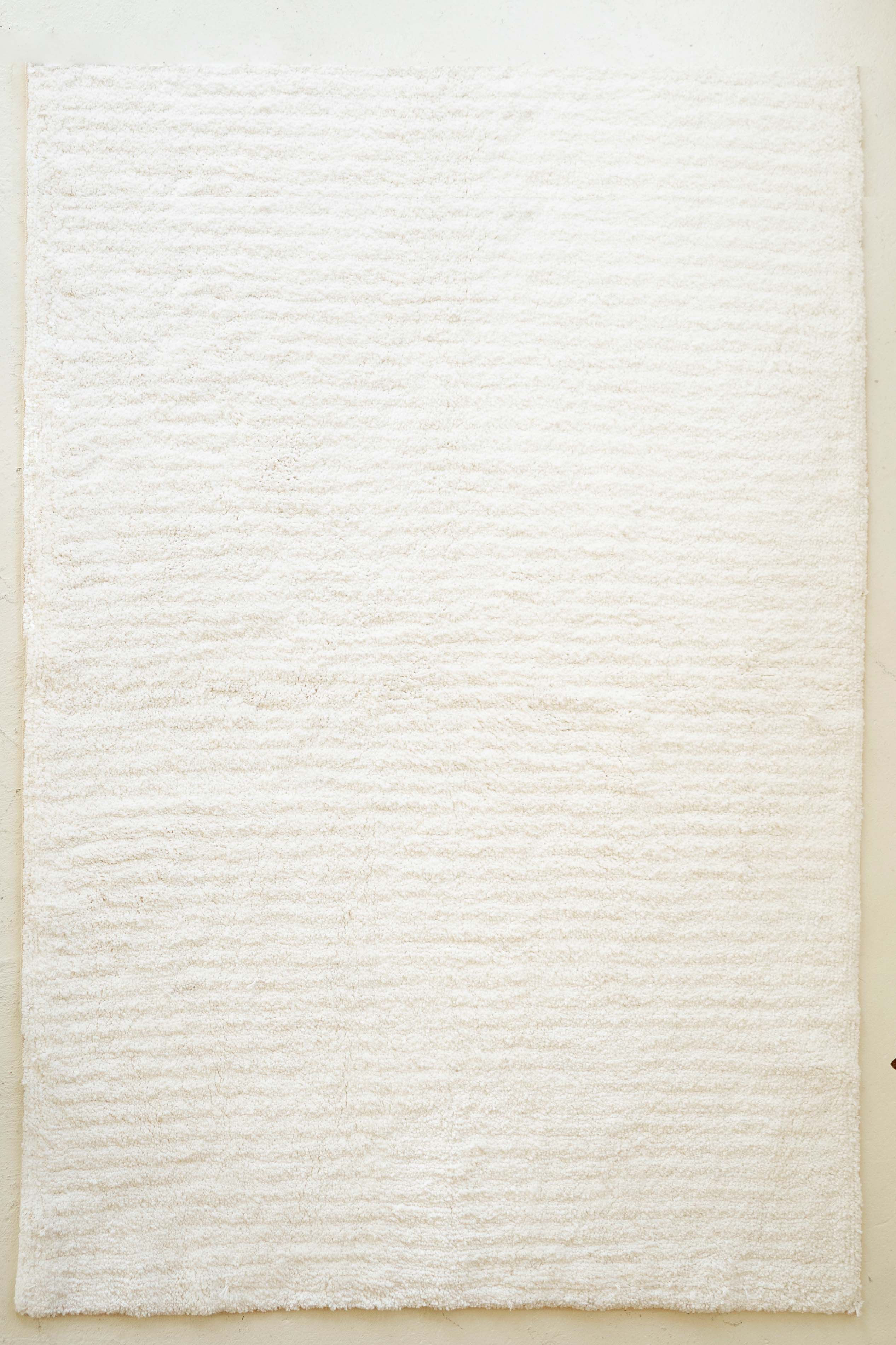 Signature Organic Cotton Solid Ivory Washable Area Rug